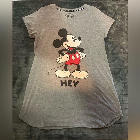 Disney Other - “Hey Mickey” Disney oversized pajama shirt sleeve T-shirt L-XL